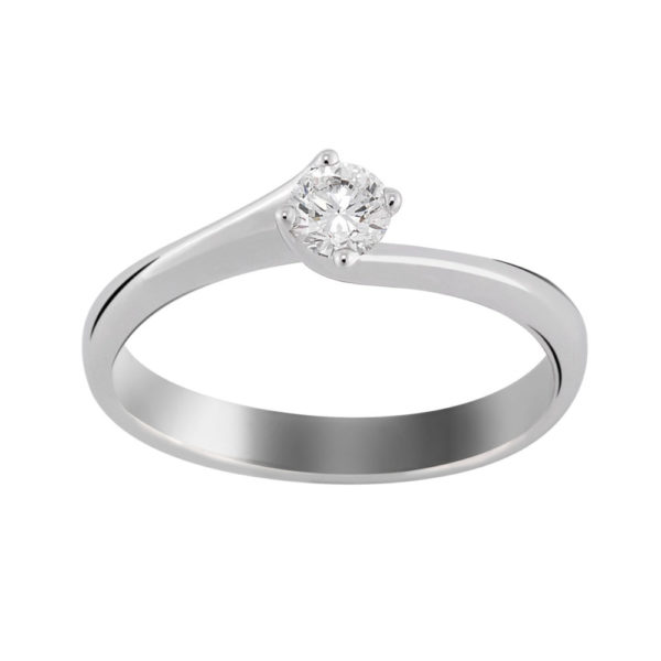 Solitaire or et diamant