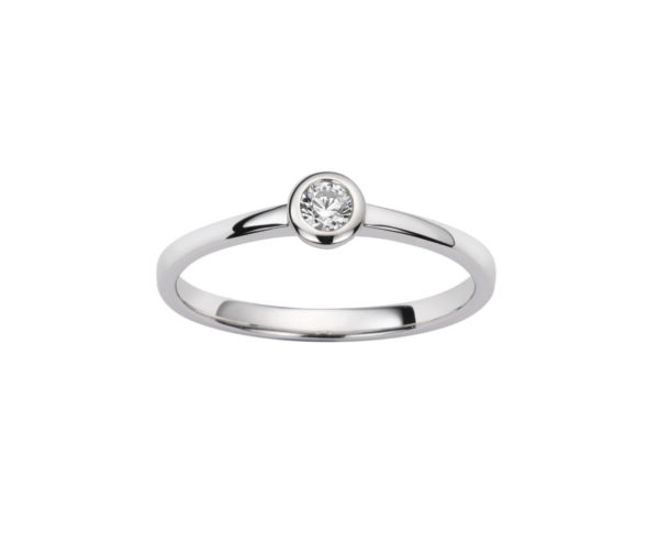 Solitaire or et diamant