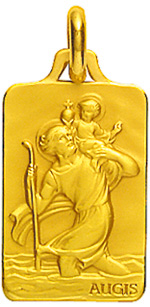 Médaille or Augis: St Christophe