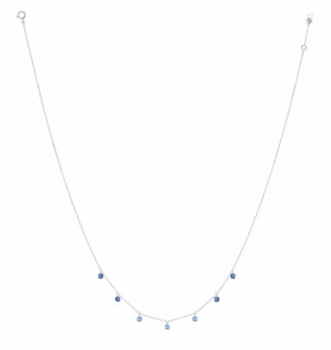 Collier or et saphirs La Brune & la Blonde: confetti bleu CL0040WGSA