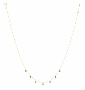 Collier or et pierres La Brune & la Blonde: confetti vert CL0041YGTS
