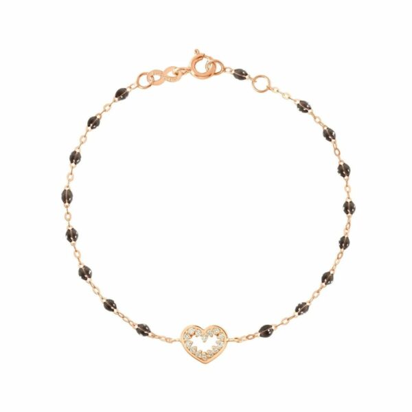 Bracelet or, résine et diamants Gigi Clozeau: colletion supreme coeur