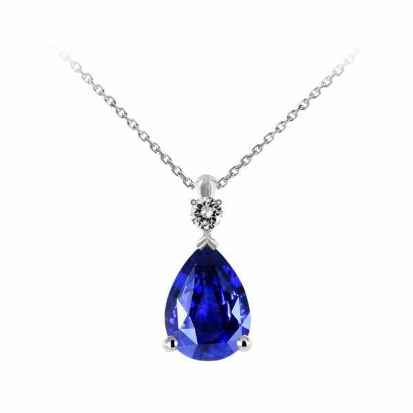Collier or saphir et diamant Waskoll: collection Intemporelle