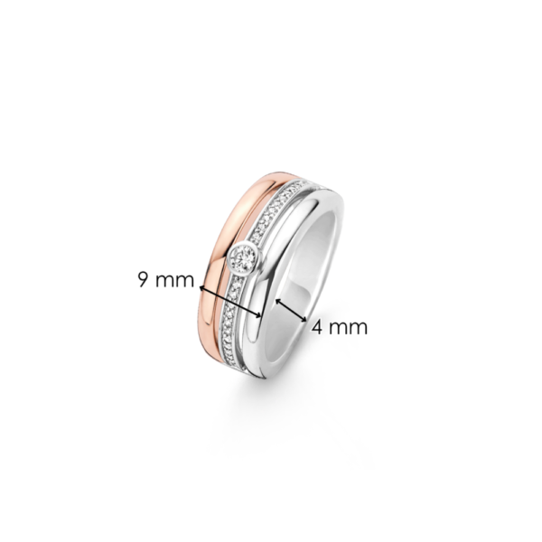 BAGUE plaqué-or rose /argent TISENTO: 12094ZR – Image 3