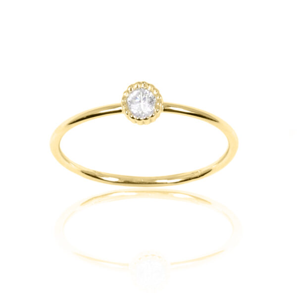 BAGUE OR JAUNE ET DIAMANT