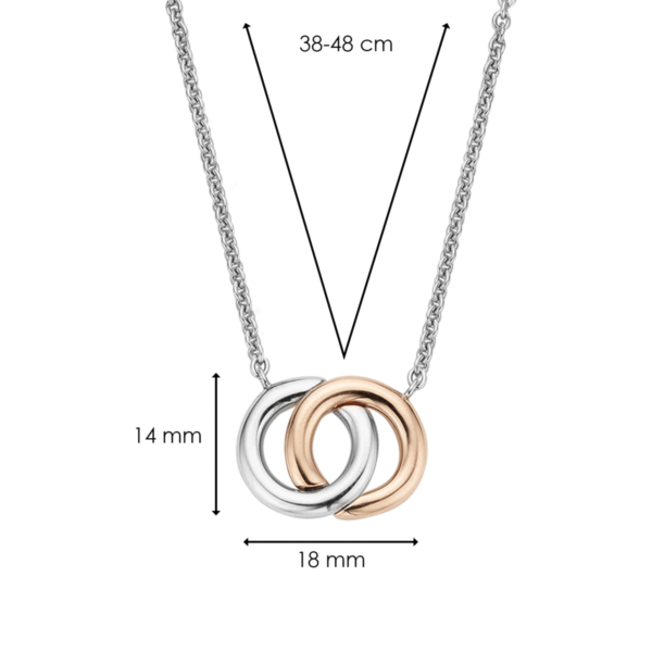 Collier argent/plaqué-or tisento: 3822SR/48 – Image 3