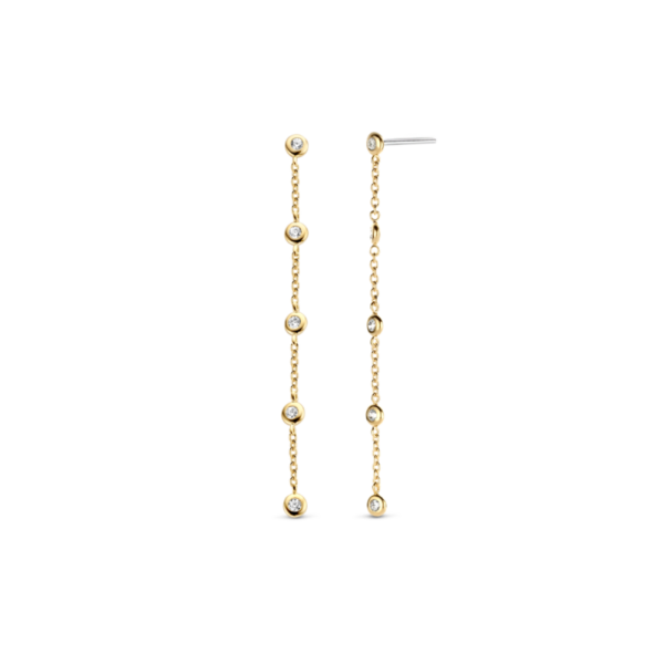 Boucles d’oreilles argent/plaqué-or Tisento 7869ZY