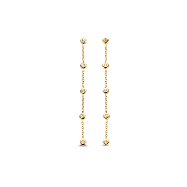 Boucles d’oreilles argent/plaqué-or Tisento 7869ZY – Image 2