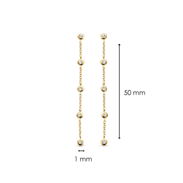 Boucles d’oreilles argent/plaqué-or Tisento 7869ZY – Image 4