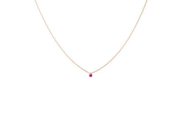 Collier or et rubis La Brune & la Blonde: collection confetti