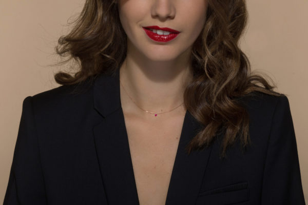 Collier or et rubis La Brune & la Blonde: collection confetti – Image 2