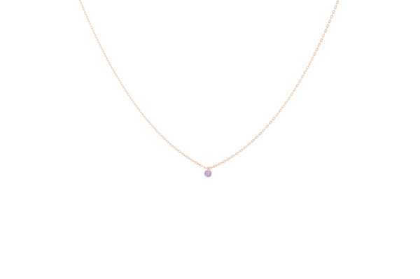 Collier or et rubis La Brune & la Blonde: collection confetti