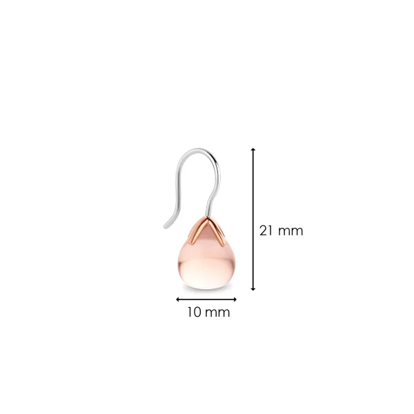 boucles d'oreilles ARGENT/PLAQUE OR rose TISENTO 7802NU – Image 2