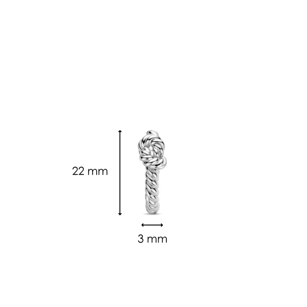 Créoles argent/plaqué or Tisento 7897ST – Image 2