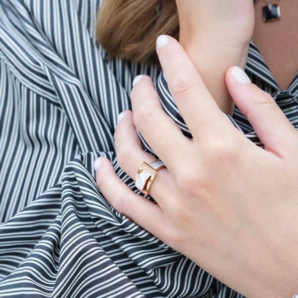 Bague or ET DIAMANTS CLOZEAU: Déferlante C2F632DBR – Image 2