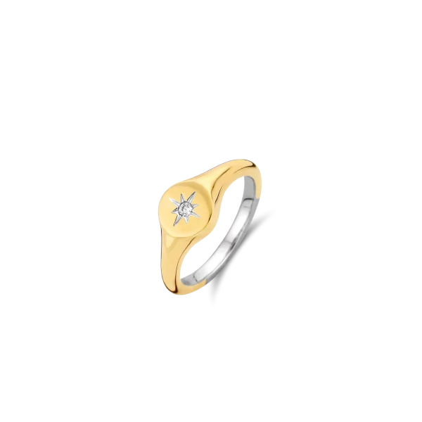 BAGUE ARGENT, plaqué-or TISENTO 12199ZY