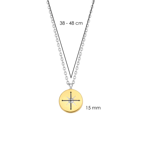 Collier plaqué-or/argent Tisento: 3953ZY/42 – Image 4