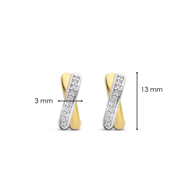 Créoles argent/plaqué or Tisento: 7667ZY – Image 2