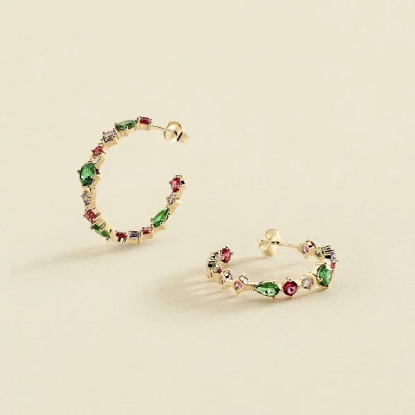 Boucles d'oreilles argent/plaqué-or Agatha: Astre 02390789-256