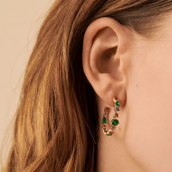 Boucles d'oreilles argent/plaqué-or Agatha: Astre 02390789-256 – Image 2