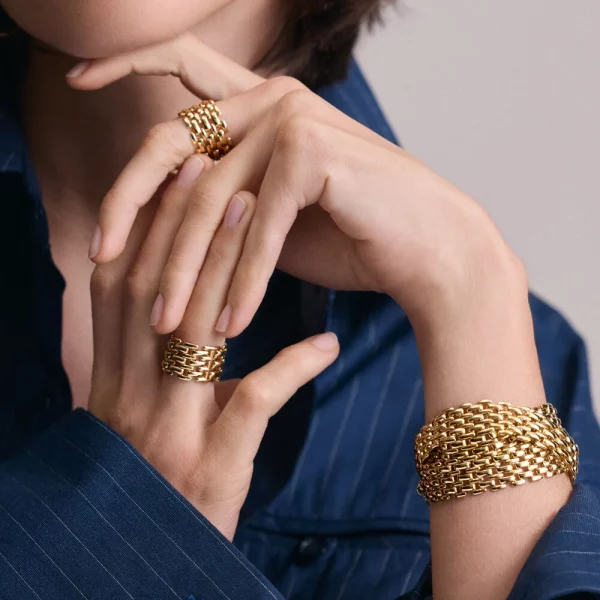 Bracelet laiton plaqué-or Agatha: Minuit 02480256-157 – Image 3