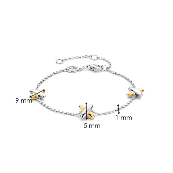Bracelet plaqué-or/argent Tisento: 23048SY – Image 3