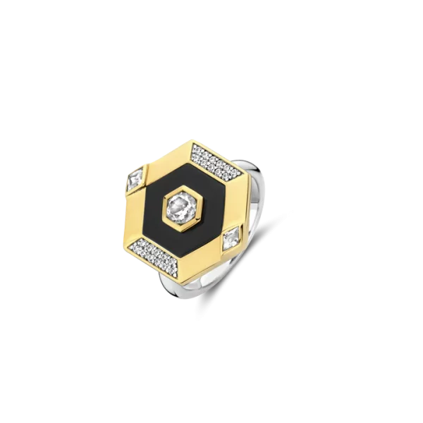 BAGUE ARGENT/plaqué-or TISENTO: 12356BL