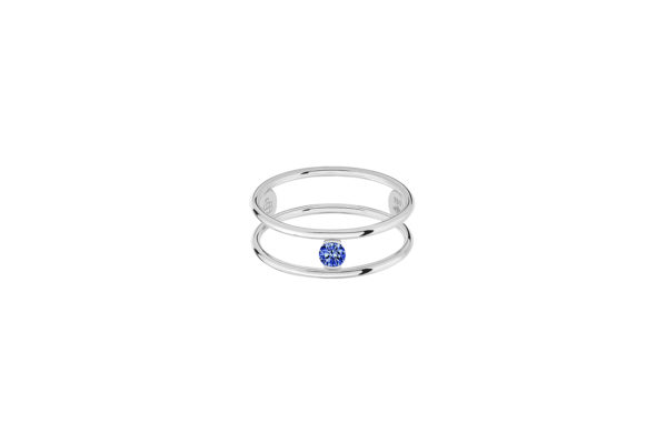 Bague or et saphir La Brune & la Blonde: Hula Hoop RI0026WGSA