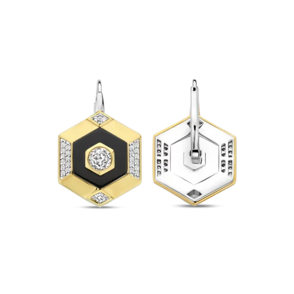 Boucles d 'oreilles ARGENT/plaqué-or TISENTO: 7996BL – Image 2