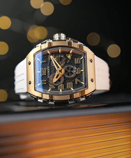 Montre homme NUBEO: MAGELLAN 24H chrono rétrograde blanc NB-6088-06 – Image 3