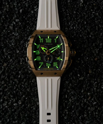 Montre homme NUBEO: MAGELLAN 24H chrono rétrograde blanc NB-6088-06 – Image 2