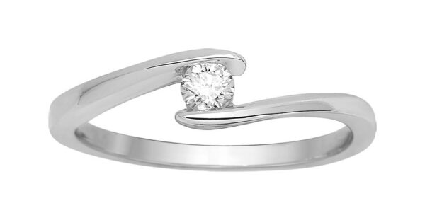 Solitaire or et diamant