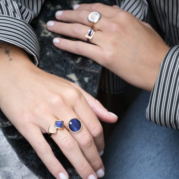 Bague en or et résine: Clozeau Eclipse C2F743DNV – Image 2
