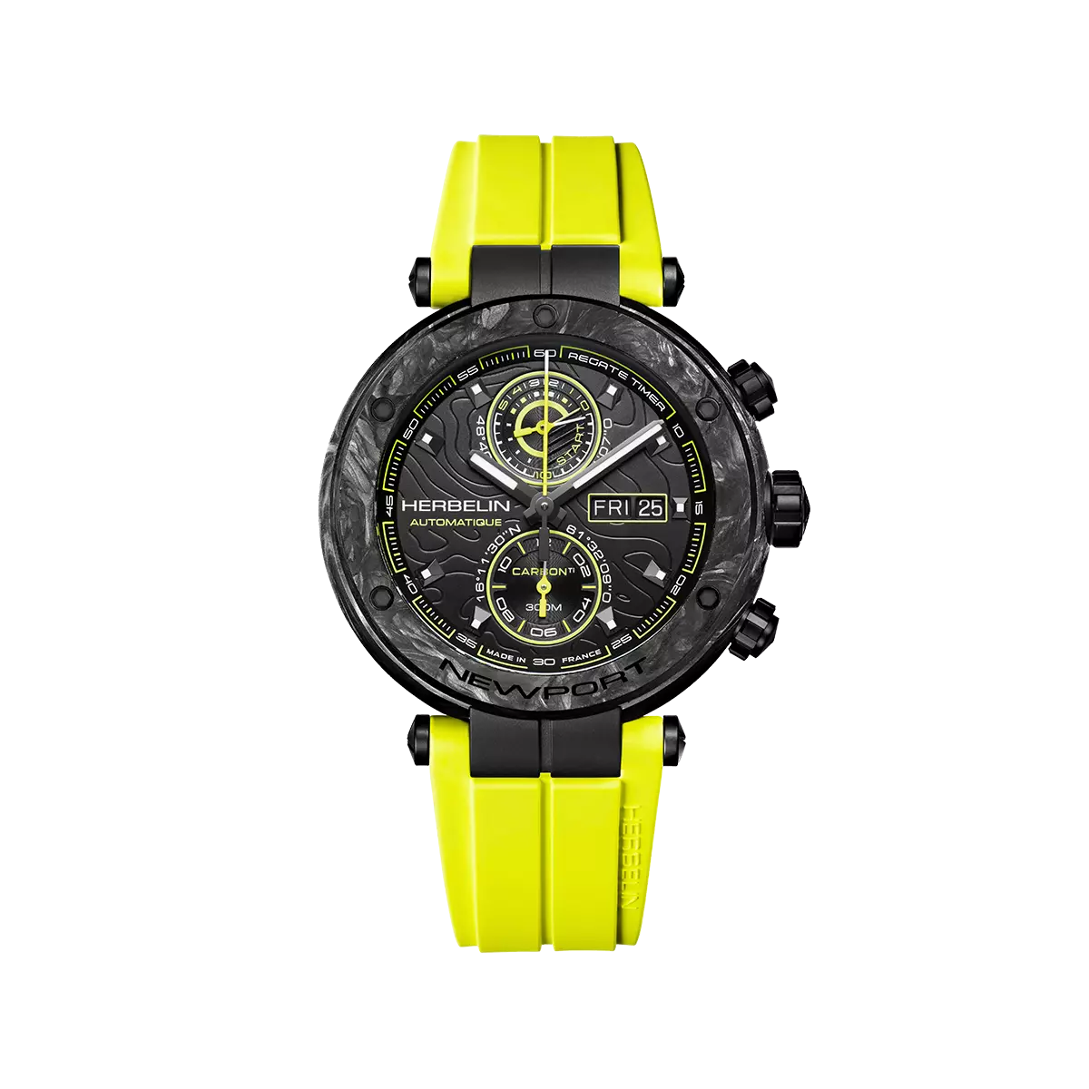 Montre homme Herbelin: Newport chrono auto carbone 288CTN14CY