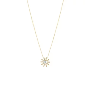 Collier or et diamant la Brune et la Blonde: Pleine lune CL0170YGDI