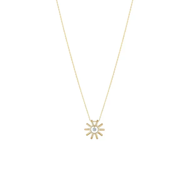 Collier or et diamant la Brune et la Blonde: Pleine lune CL0170YGDI