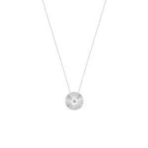 Collier or et diamant la Brune et la Blonde: Pleine lune CL0173WGDI