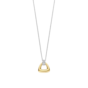 Collier argent/plaqué-or Tisento: 34108ZY/42