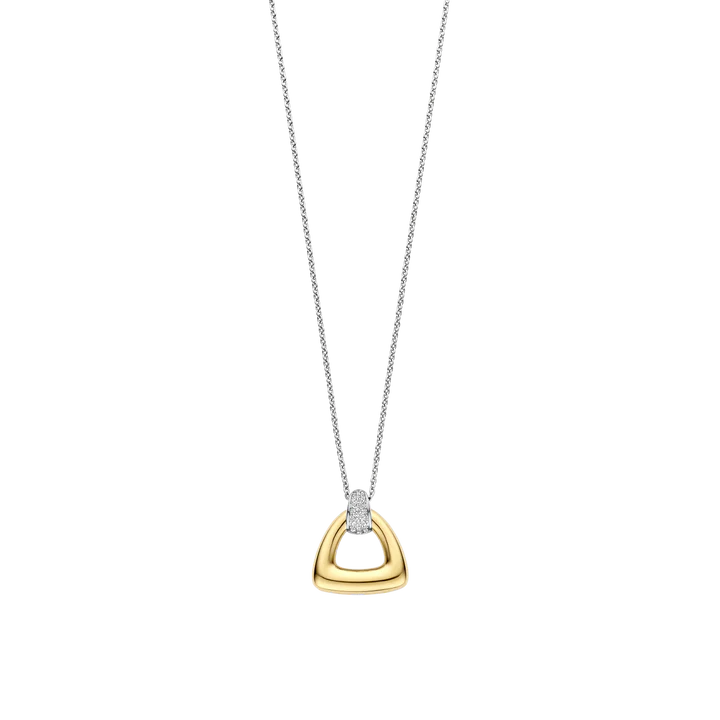 Collier argent/plaqué-or Tisento: 34108ZY/42
