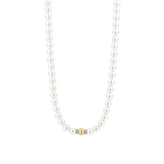 Collier argent/plaqué-or Tisento: 34112YP/42