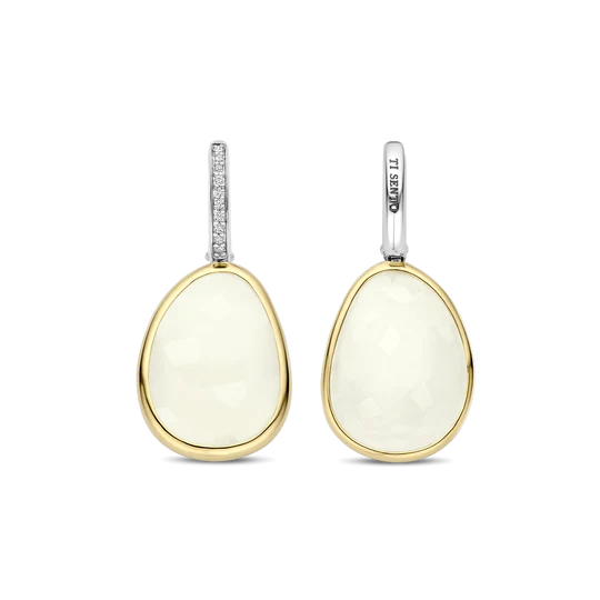 Boucles d'oreilles argent/plaqué-or Tisento: 78026MW – Image 4