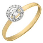 Solitaire or et diamants