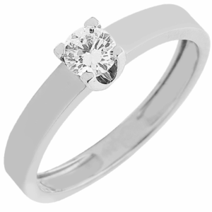 Solitaire or et diamant