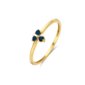 Bague or Jackie Gold: Saphirs triangulaires JKR23.364