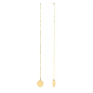 Boucles d'oreilles or Jackie Gold: fil avec disque JKE20.059