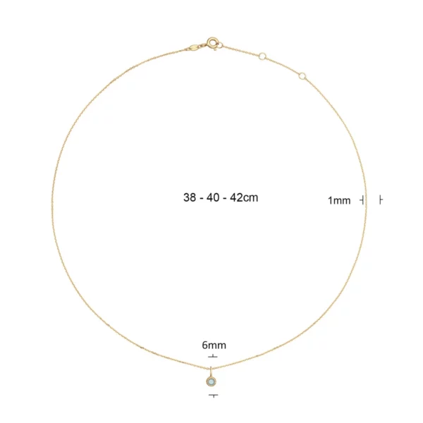 Collier or Jackie Gold: Grimaldi Blue Topaze JKN25.512 – Image 3