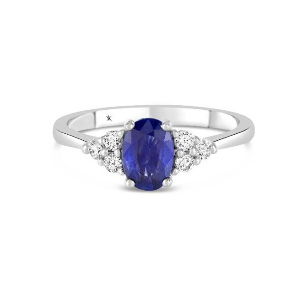Bague or saphir et diamants Waskoll: 252PYG