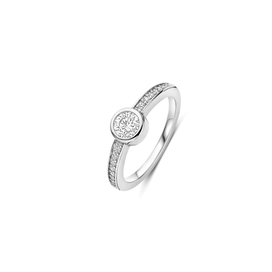Bague argent et oxydes de zirconium Tisento: 12390ZI