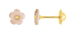 Boucles d’oreilles or et nacre