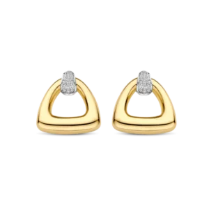 Boucles d'oreilles argent/plaqué-or Tisento: 78034ZY